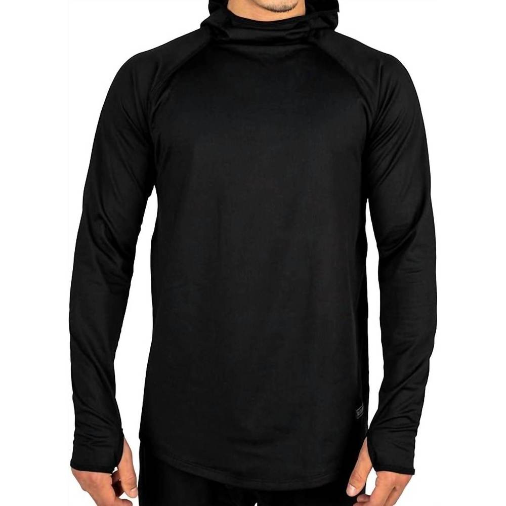 NEW BLACKSTRAP men's therma hooded top in black